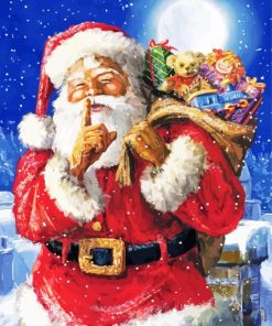 Shhh Its Santa Diamond Painting