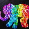 Stained Glass Elephant Diamond Painting