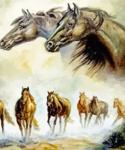Abstract Horses Diamond Painting