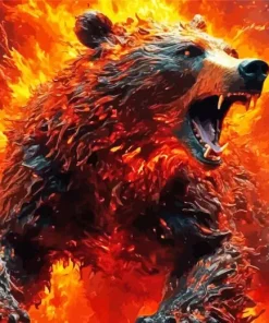 Aesthetic Fire Animal Diamond Painting