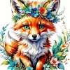 Aesthetic Floral Fox Art Diamond Painting