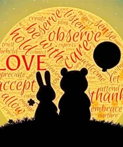 Bear And Rabbit Friends Diamond Painting