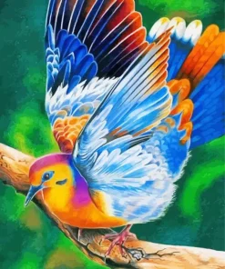Blue Dove Bird Diamond Painting