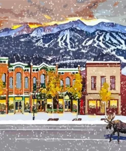 Breckenridge Colorado In Snow Diamond Painting