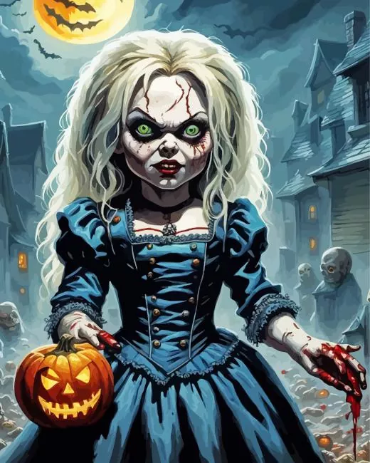 bride of chucky tiffany Diamond With Numbers Bride Of Chucky Tiffany Diamond Painting