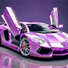 Bright Purple Car Diamond Painting