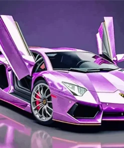 Bright Purple Car Diamond Painting