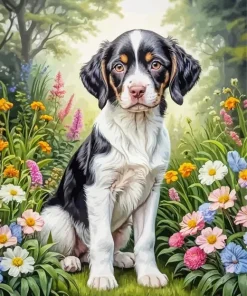 Brittany Spaniel Puppy Diamond Painting