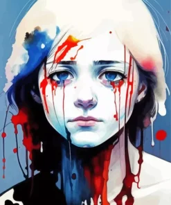 Broken Girl Crying Diamond Painting