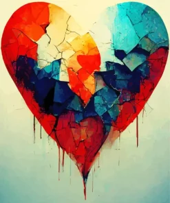 Broken Heart Art Diamond Painting