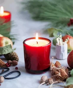 Christmas Candles Diamond Painting