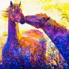 Colorful Stallions Art Diamond Painting