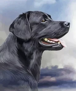 Cute Black Dog Diamond Painting