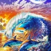Dolphins Wave Diamond Painting