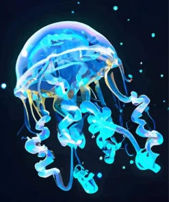 Electric Jellyfish Animal Diamond Painting