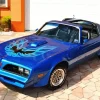 Firebird Car Blue Art Diamond Painting