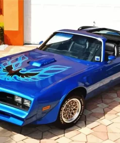 Firebird Car Blue Art Diamond Painting