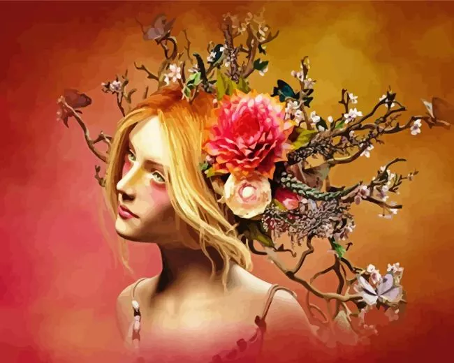 floral fairy Diamond By Numbers Floral Fairy Diamond Painting