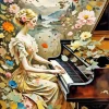 Floral Guitar Art Diamond Painting