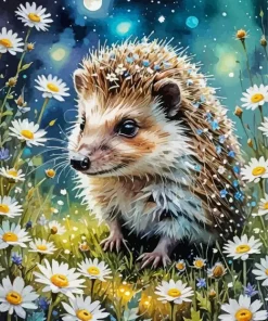Flowers Hedgehog Diamond Painting