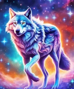 Galaxy Wolf Animal Diamond Painting