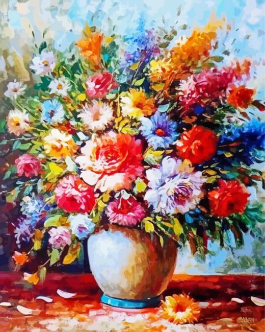 gorgeous bouquet of flowers Diamond By Numbers Gorgeous Bouquet Of Flowers Diamond Painting