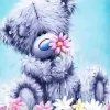 Grey Teddy Bear Diamond Painting