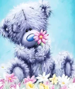 Grey Teddy Bear Diamond Painting