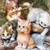 Group Of Cats Diamond Painting