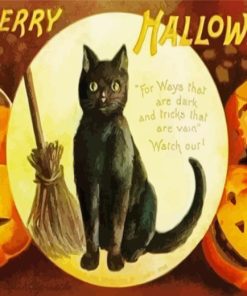 Halloween Cat Diamond Painting
