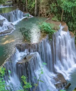 Huay Mae Khamin Waterfall Diamond Painting