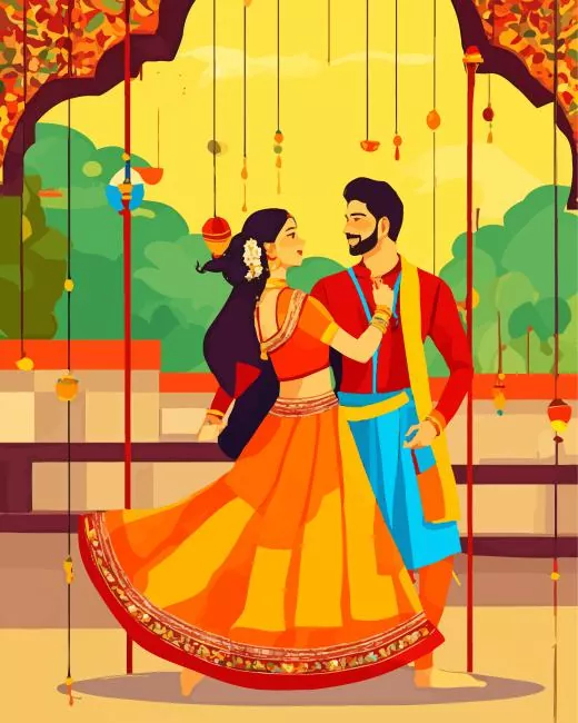 indian couple Diamond Paintings Indian Couple Diamond Painting