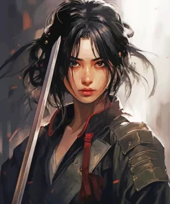 Katana Girl Diamond Painting