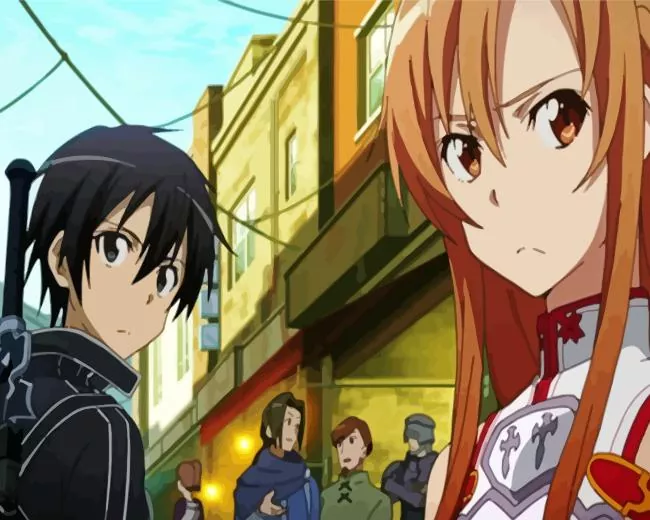 kazuto kirigaya and asuna yuuki Diamond By Numbers Kazuto Kirigaya And Asuna Yuuki Diamond Painting