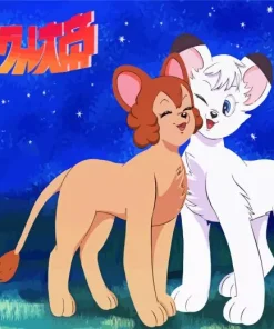 Kimba The White Lion Poster Diamond Painting