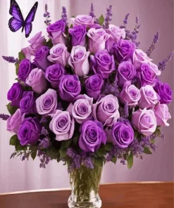 Lavender Roses Diamond Painting