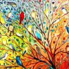 Lovely Birds On A Tree Diamond Painting