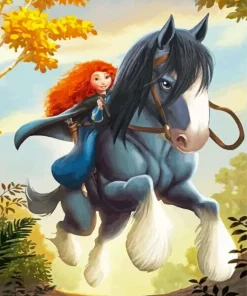 Merida And Her Horse Diamond Painting
