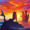 Mermaid Sunset Silhouette Diamond Painting
