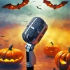 Microphone With Halloween Pumpkin Diamond Painting