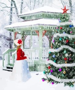 Oh Christmas Tree Girl Diamond Painting