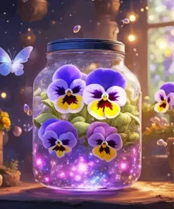 Pansy Art Diamond Painting