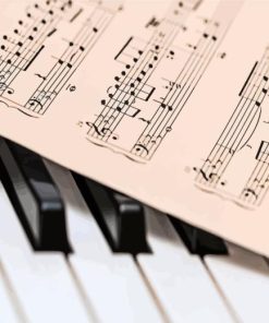 Piano With Music Letters Diamond Painting