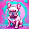 Pink French Bulldog Diamond Painting