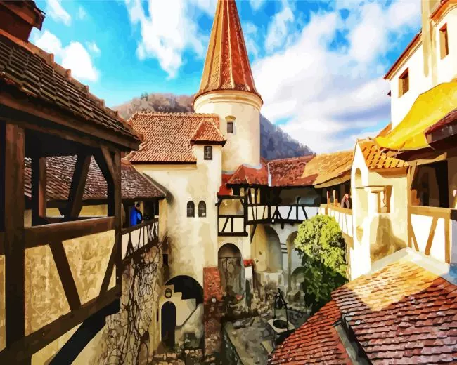 romania bran castle Diamond By Numbers Romania Bran Castle Diamond Painting