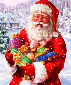 Santa With Gifts Diamond Painting