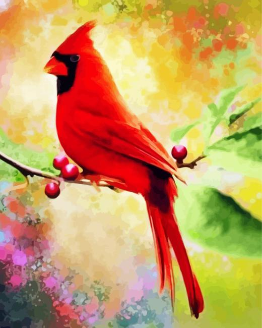 sparkling cardinal Diamond By Numbers Sparkling Cardinal Diamond Painting