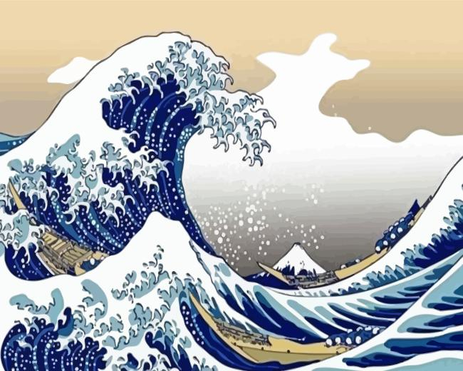 the great wave off kanagawa Diamond By Numbers The Great Wave Off Kanagawa Diamond Painting