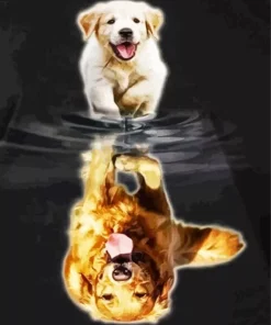 White And Brown Dogs Diamond Painting