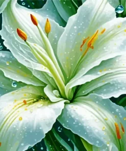 White Easter Lily Diamond Painting